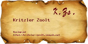 Kritzler Zsolt névjegykártya